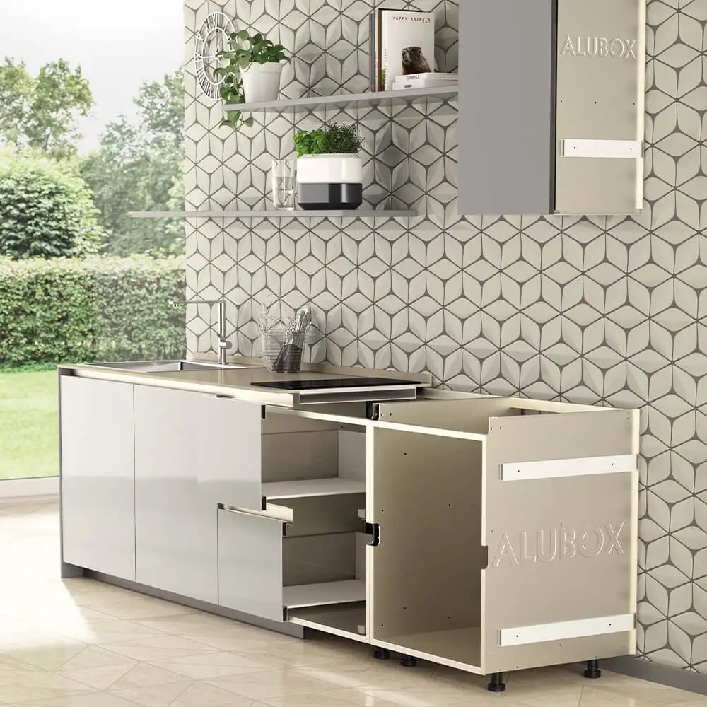 Alubox: base cucina in alluminio 100% resistente all’acqua | Ossicolor