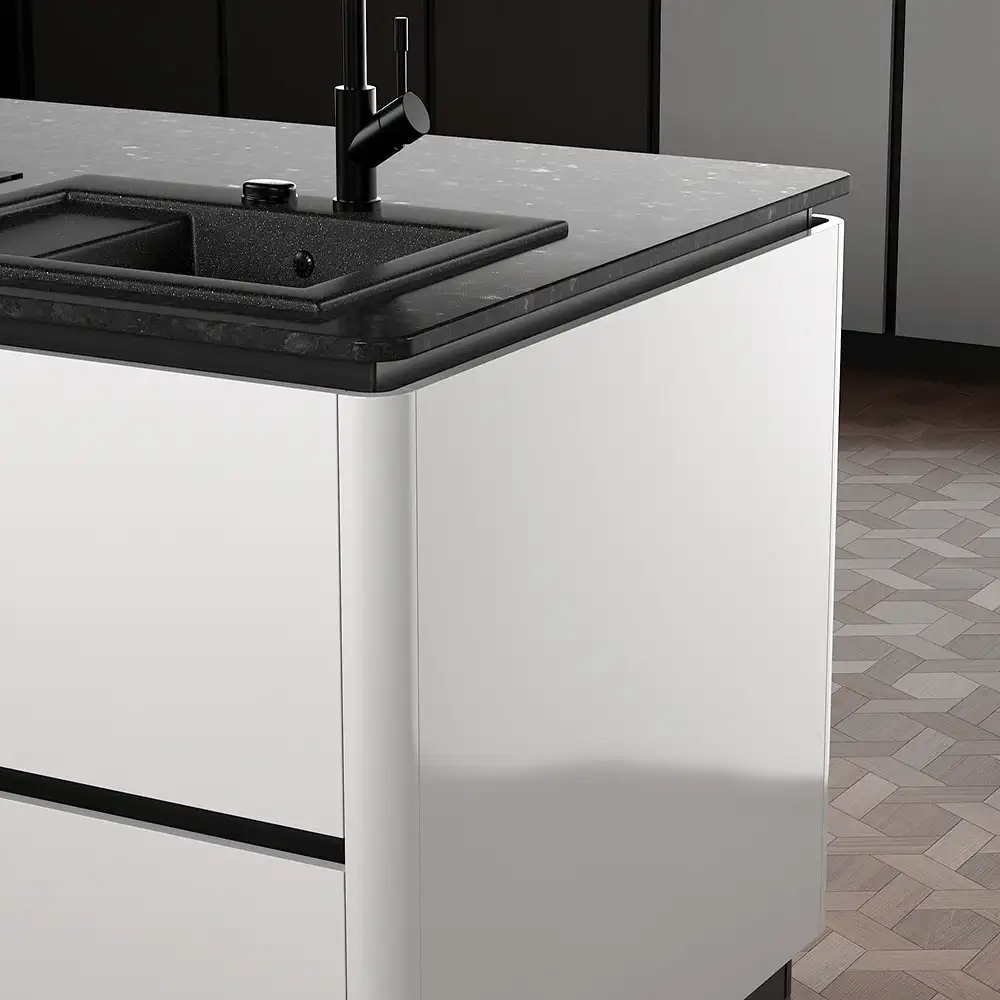 Angles arrondis pour gorges et plinthes pour cuisines modernes | Ossicolor