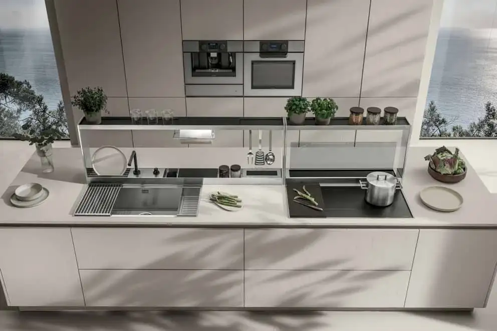 AH.B System integrated kitchen system by Barazza: technology, design and functionality