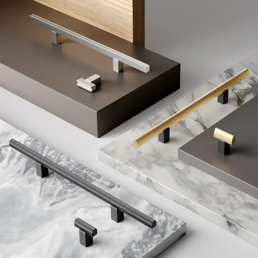 HANDLES Eureka collezione maniglie per mobili in alluminio e zamak.webp