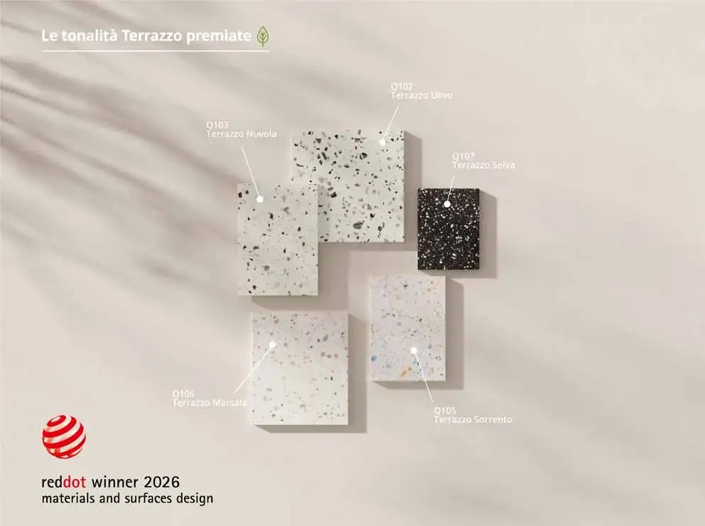 I Solid Surface HIMACS Terrazzo si aggiudicano il Red Dot Design Award 2026