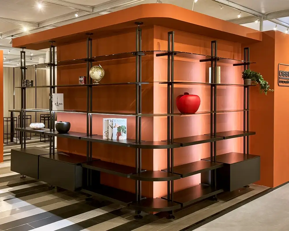 Jazz 2.0: libreria in alluminio per cucina e zona living | Ossicolor