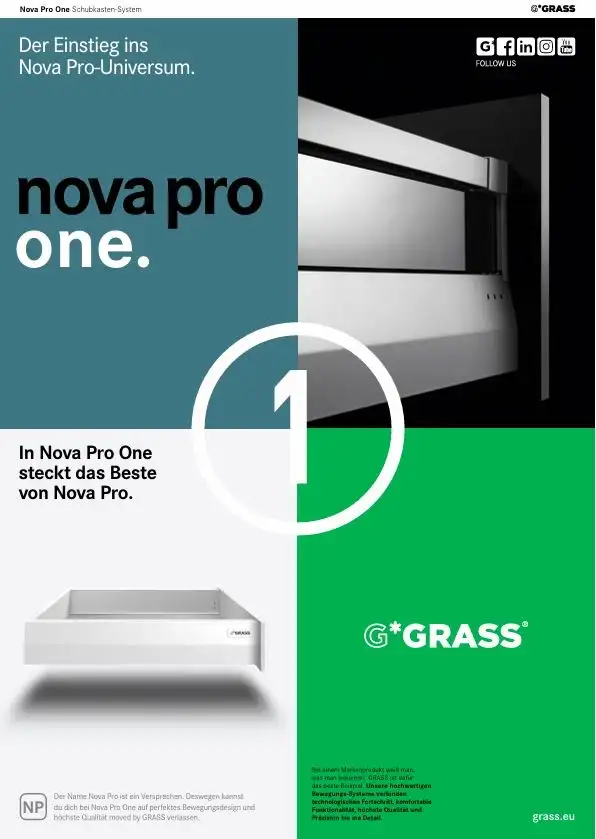 Nova Pro One Grass: modernes und funktionales Schubkastensystem