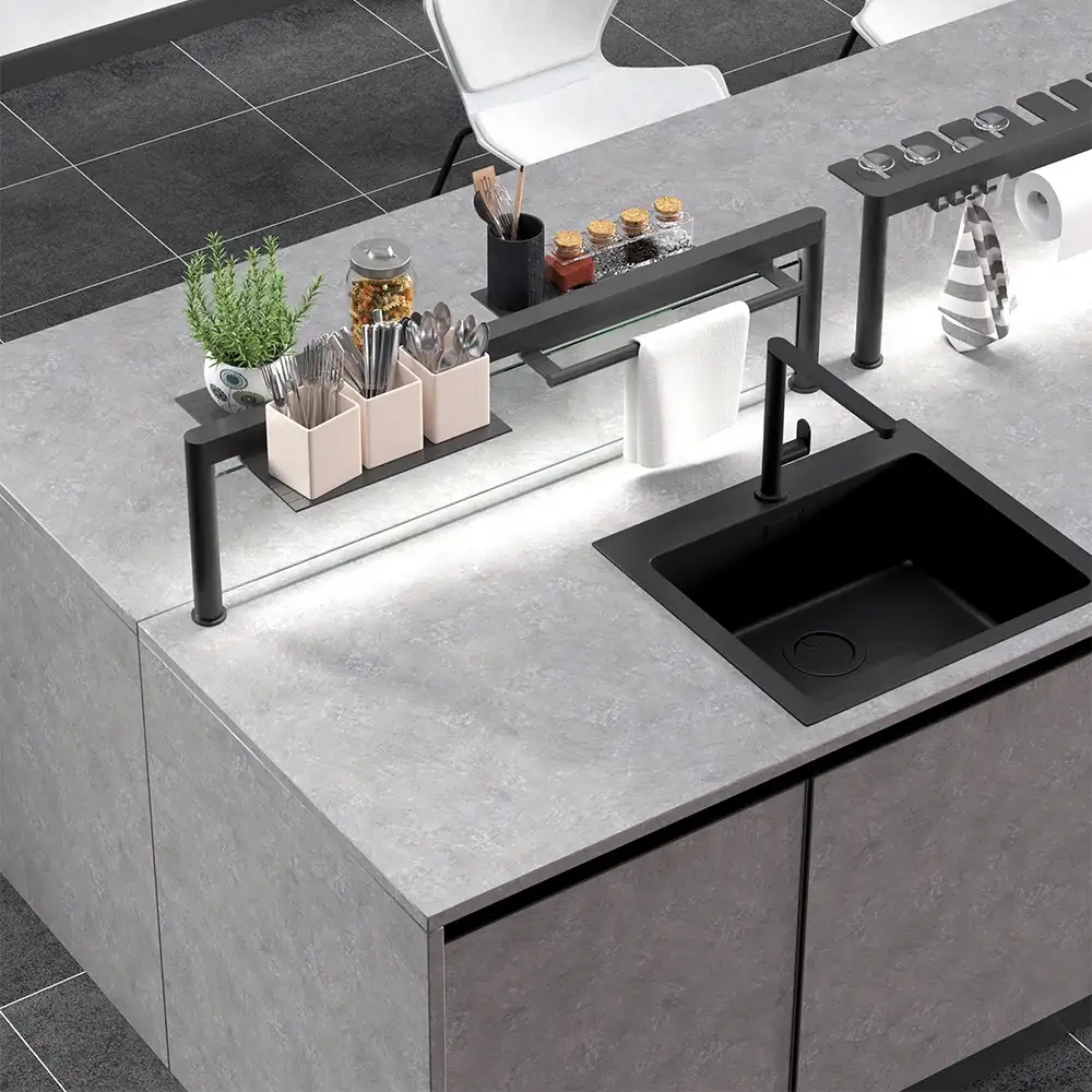 Ponte di Ossicolor: sistema accesorizable para islas y penínsulas de cocina